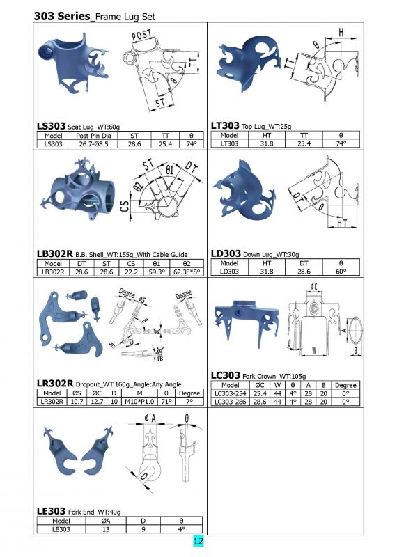 Frame Lug Set Series
